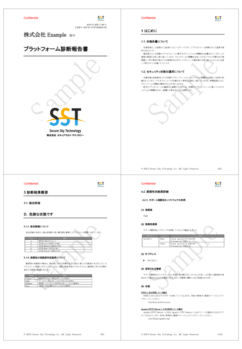 プラットフォーム診断報告書イメージ